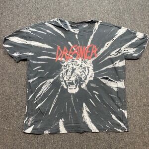 Zutter USA Dreamer Tiger TShirt Sz S Mens Grey Tie Dye Grunge Distressed Graphic